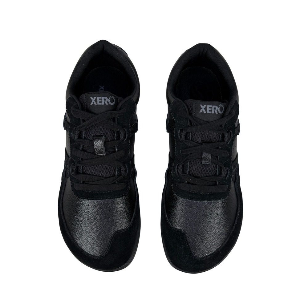 Xero Shoes Kelso Mens 9 Barefoot Minimalist Leather Sneakers Black F220615W